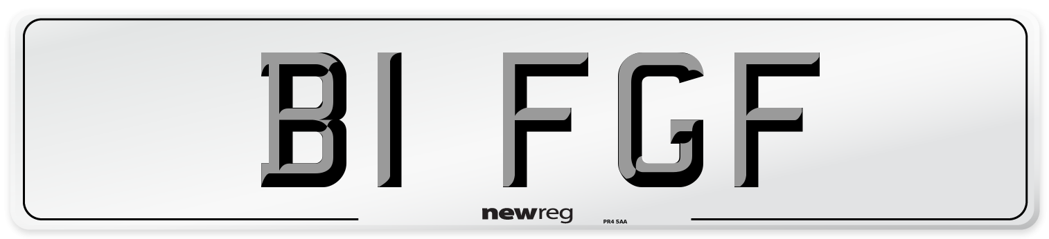 B1 FGF Number Plate from New Reg